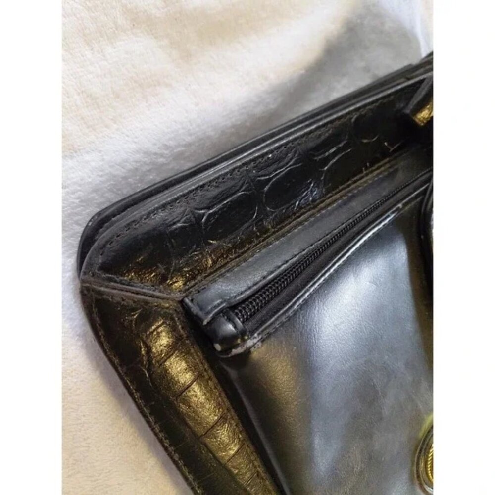 vintage Bellerose Faux Leather briefcase portfolio 80s classic Missing Strap - Picture 2 of 16